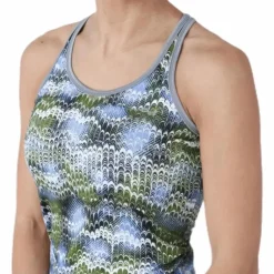 Long Racerback AOP Blue