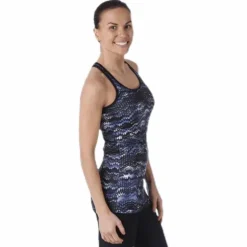 Long Racerback AOP Blue
