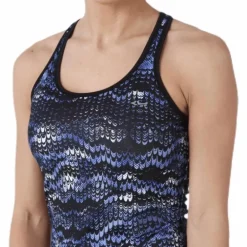Long Racerback AOP Blue