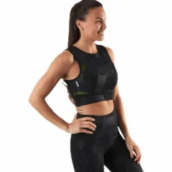 Mado Aop Cropped Training Top Black