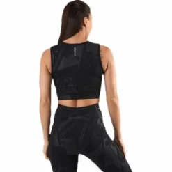 Mado Aop Cropped Training Top Black