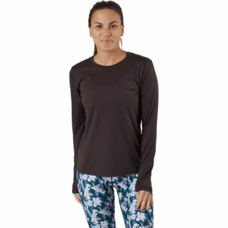 Maje W Melange L-s Tee Black Bean