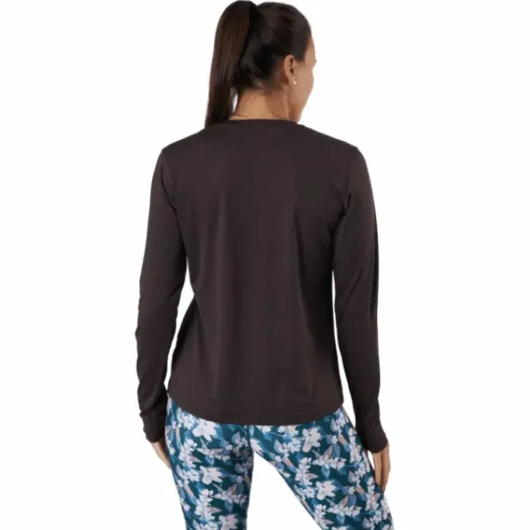 Maje W Melange L-s Tee Black Bean