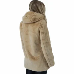 Malou Faux Fur Coat Cc Otw Beige