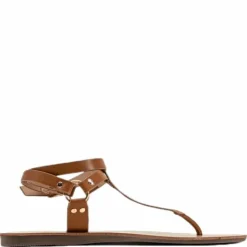 Maya Pu Ankle Wrap Sandal Brown