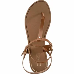 Maya Pu Ankle Wrap Sandal Brown