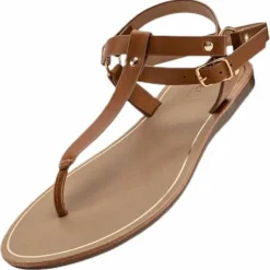 Maya Pu Ankle Wrap Sandal Brown