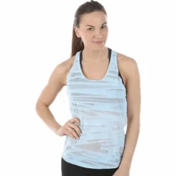 Mesh It Up Layer Tank Blue/Patterned