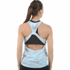 Mesh It Up Layer Tank Blue/Patterned