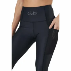 Mesh Pocket Leggings Black