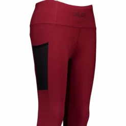 Mesh Pocket Leggings Dark Burgundy