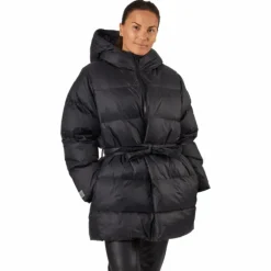 Mid Length Beltet Coat Black
