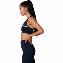 Mid Support Bra Logo Blue