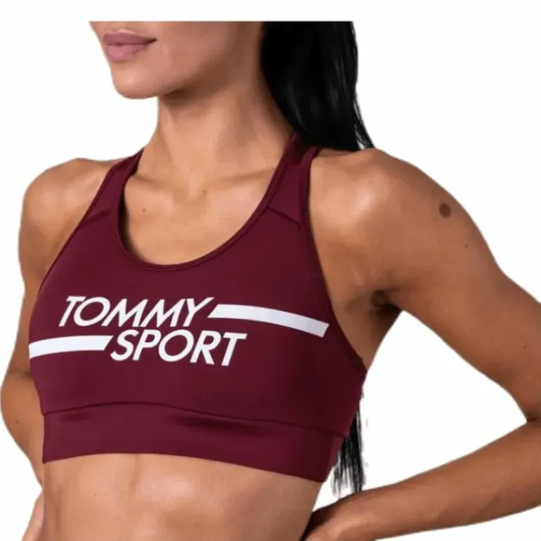 Mid Support Bra Logo Red