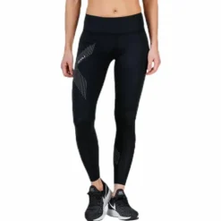 Mid-Rise Compression Tights Black/Grey