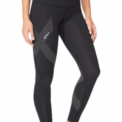 Mid-Rise Compression Tights Black/Grey