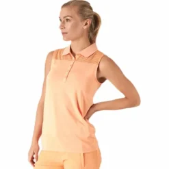 Miko Sleeveless Poloshirt Orange