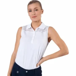 Miko Sleeveless Poloshirt White