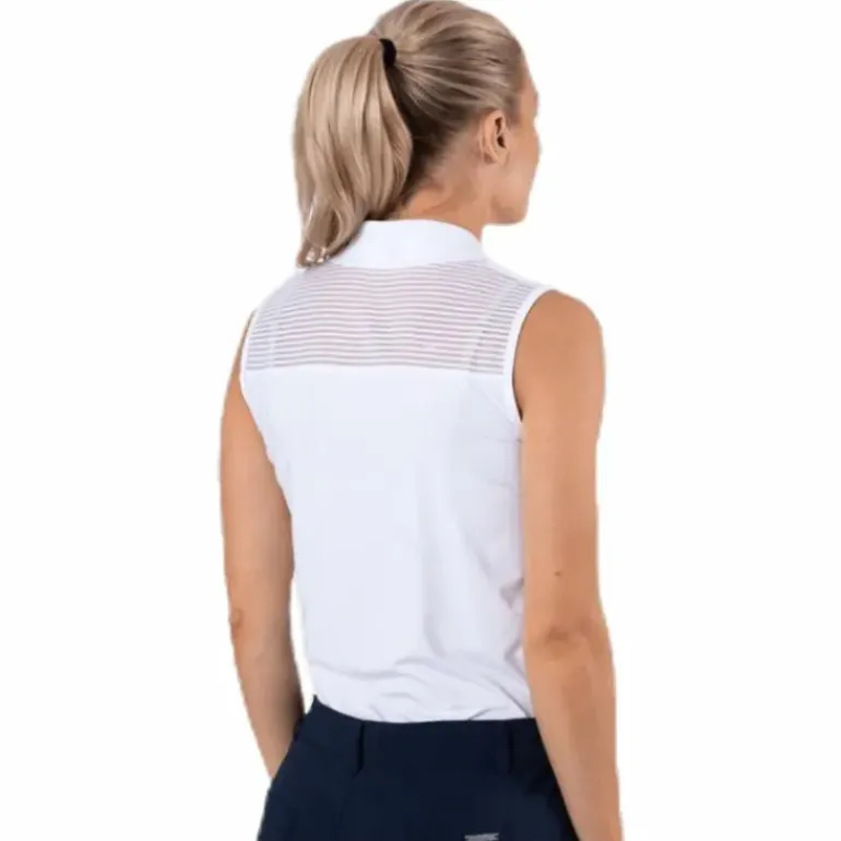 Miko Sleeveless Poloshirt White