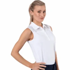 Miko Sleeveless Poloshirt White