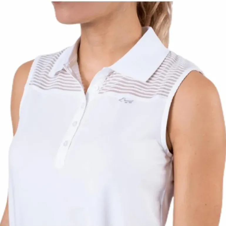 Miko Sleeveless Poloshirt White