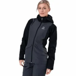 Mila Rain Jacket Black/Grey