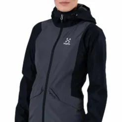 Mila Rain Jacket Black/Grey