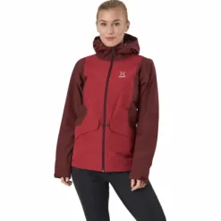 Mila Rain Jacket Maroon Red/brick Red