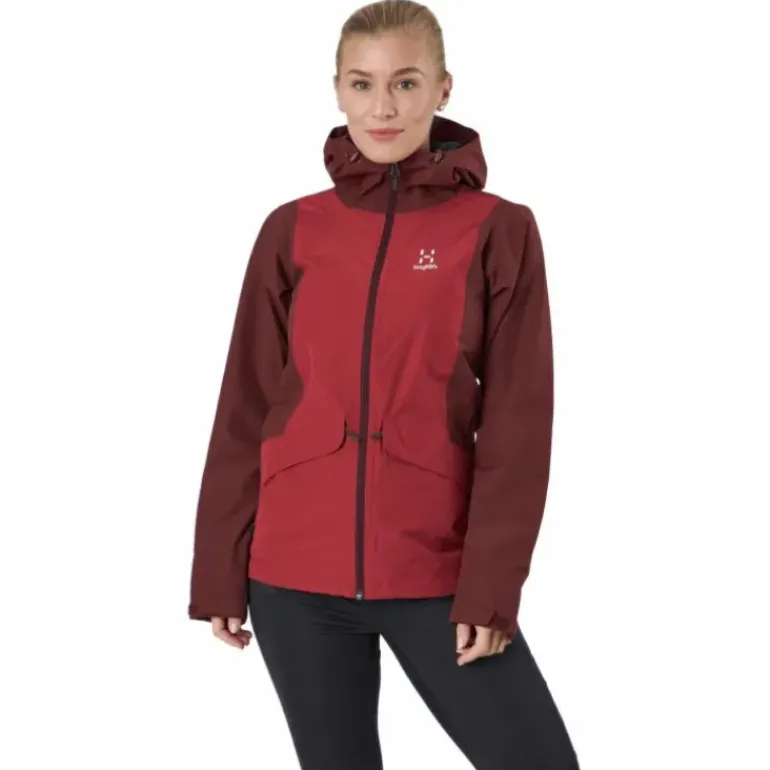 Mila Rain Jacket Maroon Red/brick Red
