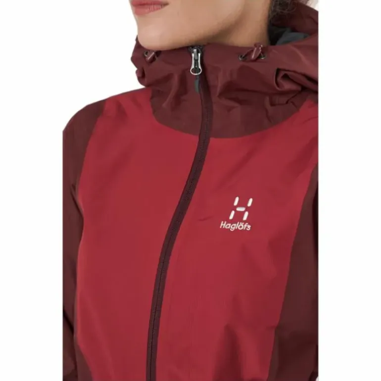 Mila Rain Jacket Maroon Red/brick Red