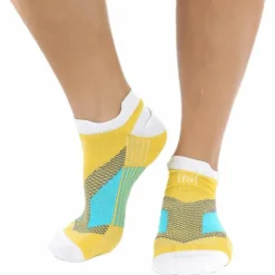 Mirenda Thin Running Sock Low-cut White/Yellow