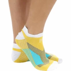 Mirenda Thin Running Sock Low-cut White/Yellow