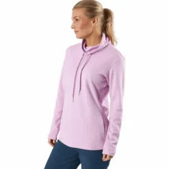 Mélange High Mock Golf Pullover Bliss Lilac Mel
