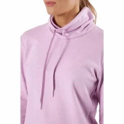 Mélange High Mock Golf Pullover Bliss Lilac Mel