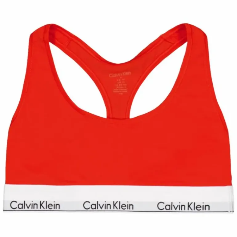 Modern Cotton Unlined Bralette Orange