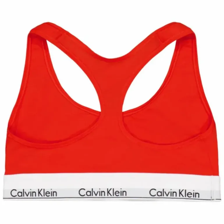 Modern Cotton Unlined Bralette Orange