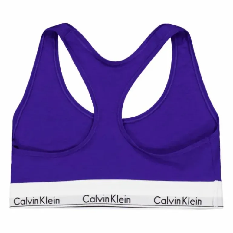 Modern Cotton Unlined Bralette Blue