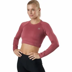 Molly Seamless Ls Crop Top Rose