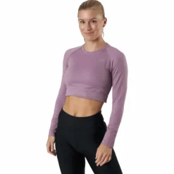 Molly Seamless Ls Crop Top Lilac