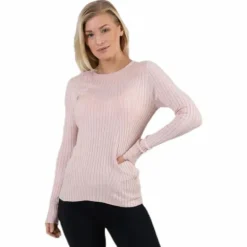 Natalia L/S Rib Pullover Knt Red