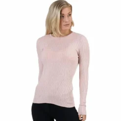 Natalia L/S Rib Pullover Knt Red
