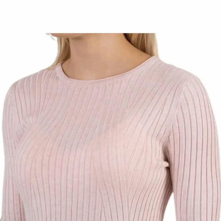 Natalia L/S Rib Pullover Knt Red