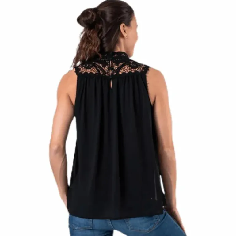 New Cat S/L Top Wvn Black