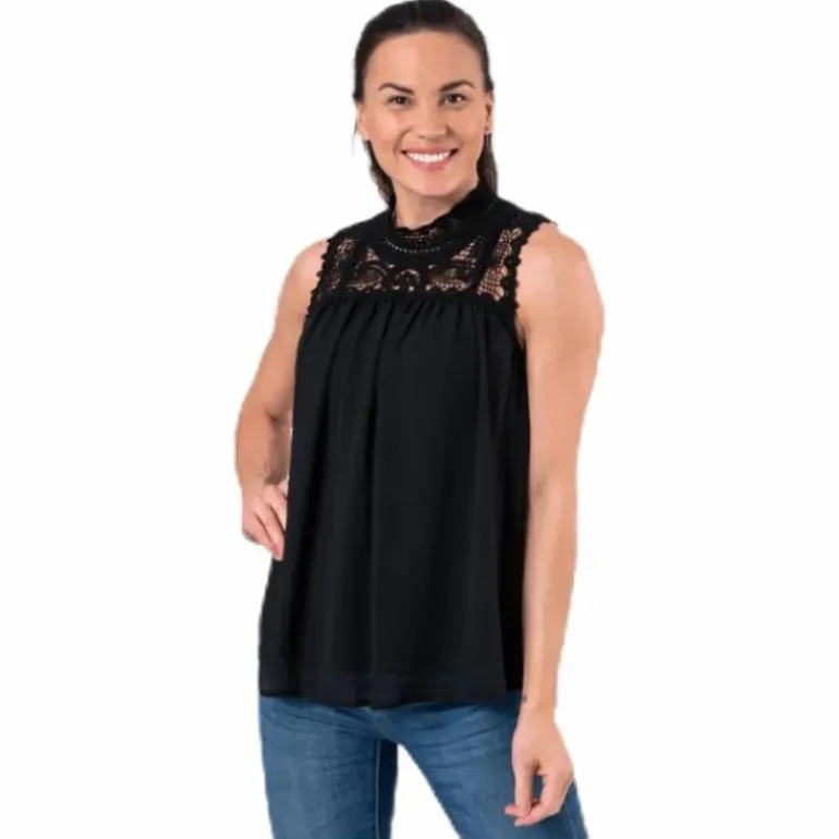 New Cat S/L Top Wvn Black
