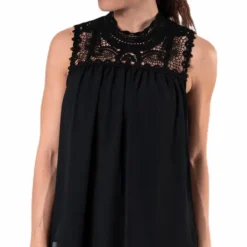 New Cat S/L Top Wvn Black
