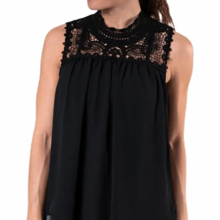 New Cat S/L Top Wvn Black