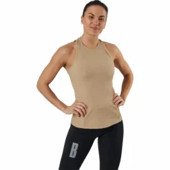 Night Rib Tank Beige