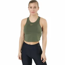 Nike Dri-fit One Luxe Women's Medium Olive/metallic Gold