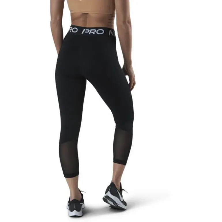 Nike Pro 365 Women's Mid-Rise Crop Leggings BLACK/WHITE