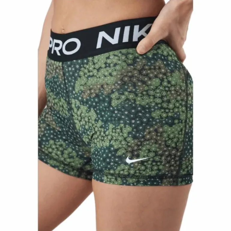 Nike Pro Dri-fit Women's 3" Pr Treeline/black/white